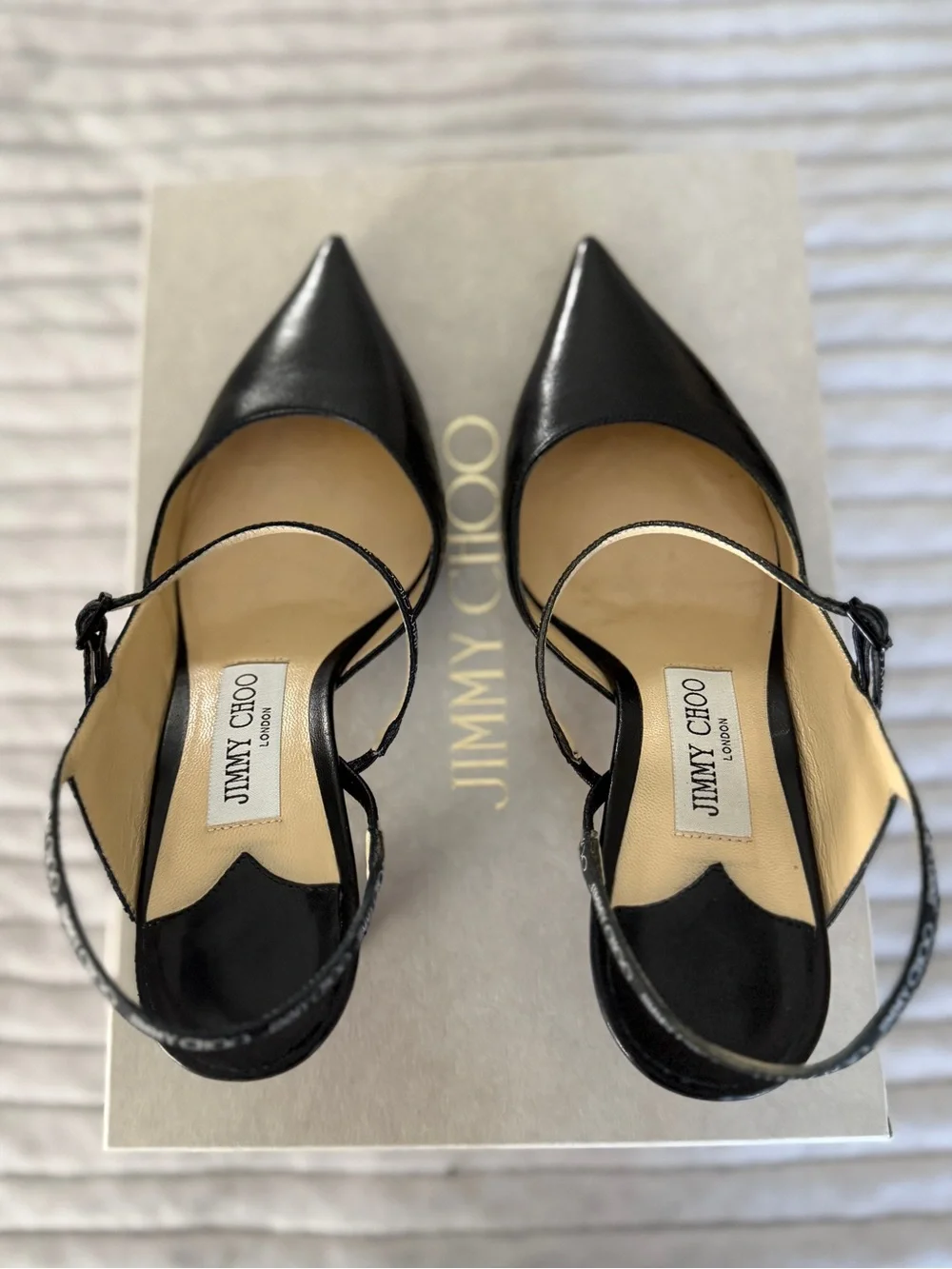 Jimmy Choo Ray 65 Black Leather Pumps | Size 36.5